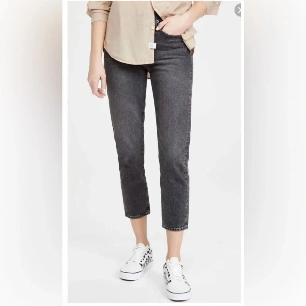 NWT Edwin Hana Crop Denim Jeans Rapture Size 30 Anthropology Brand Straight Leg